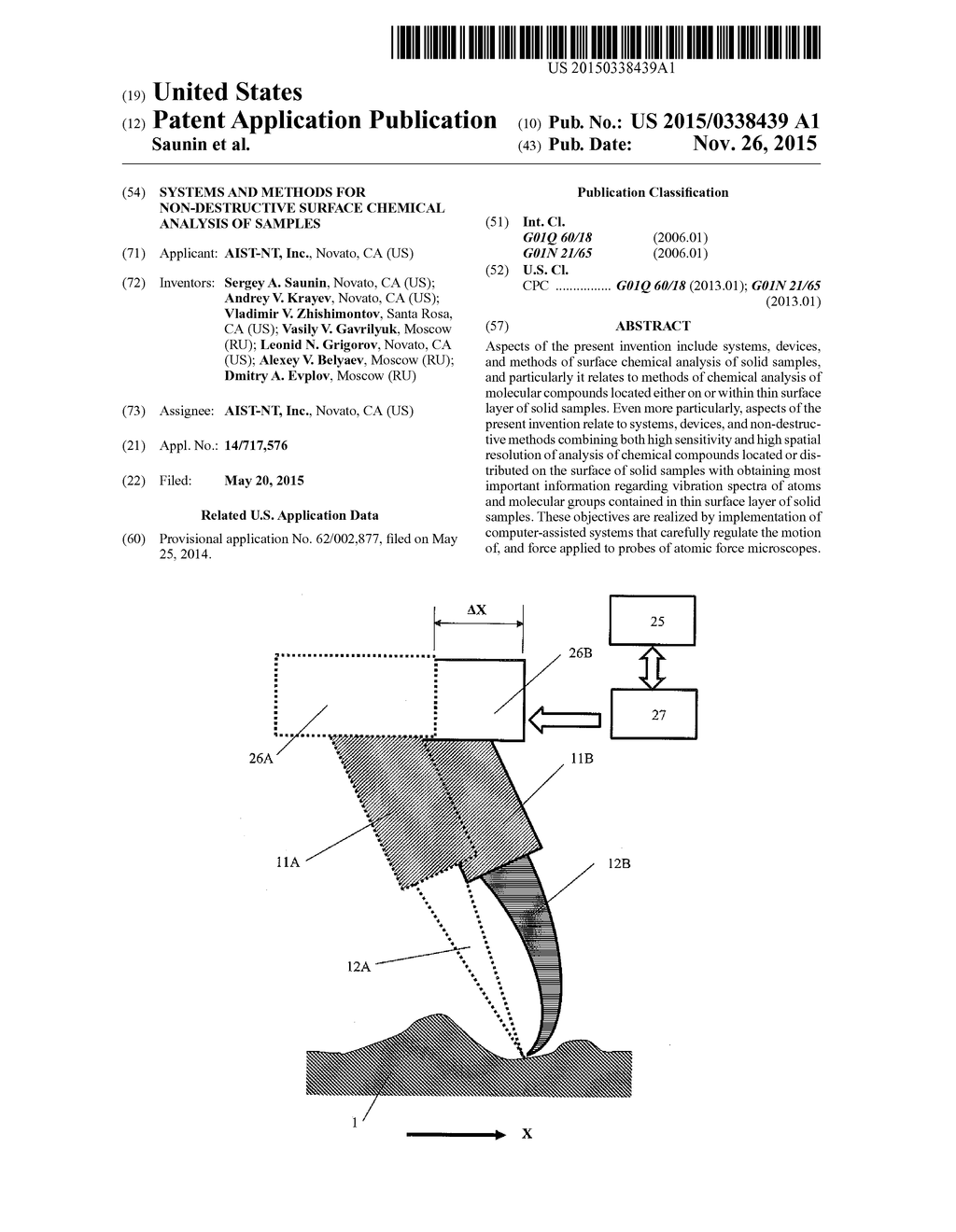 Systems and Methods for Non-Destructive Surface Chemical Analysis of     Samples - diagram, schematic, and image 01