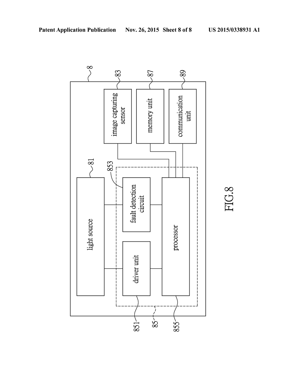 DRIVING CIRCUIT WITH FAULT DETECTION AND OPTICAL INPUT DEVICE HAVING THE     SAME - diagram, schematic, and image 09