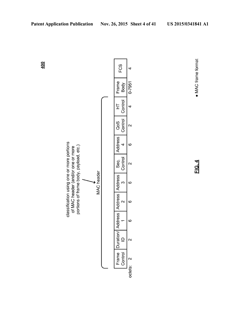 MAC HEADER BASED TRAFFIC CLASSIFICATION AND METHODS FOR USE THEREWITH - diagram, schematic, and image 05
