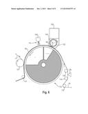 ABSORBENT CORE WITH CURVED AND STRAIGHT ABSORBENT MATERIAL AREAS diagram and image