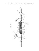 ABSORBENT CORE WITH CURVED AND STRAIGHT ABSORBENT MATERIAL AREAS diagram and image