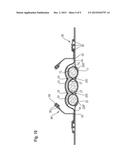 ABSORBENT CORE WITH CURVED AND STRAIGHT ABSORBENT MATERIAL AREAS diagram and image