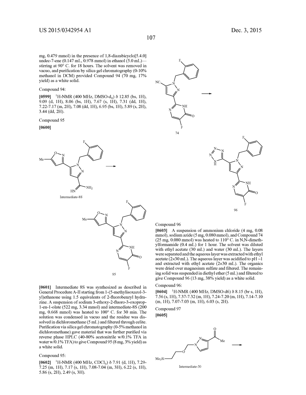 2-BENZYL, 3-(PYRIMIDIN-2-YL) SUBSTITUTED PYRAZOLES USEFUL AS SGC     STIMULATORS - diagram, schematic, and image 108