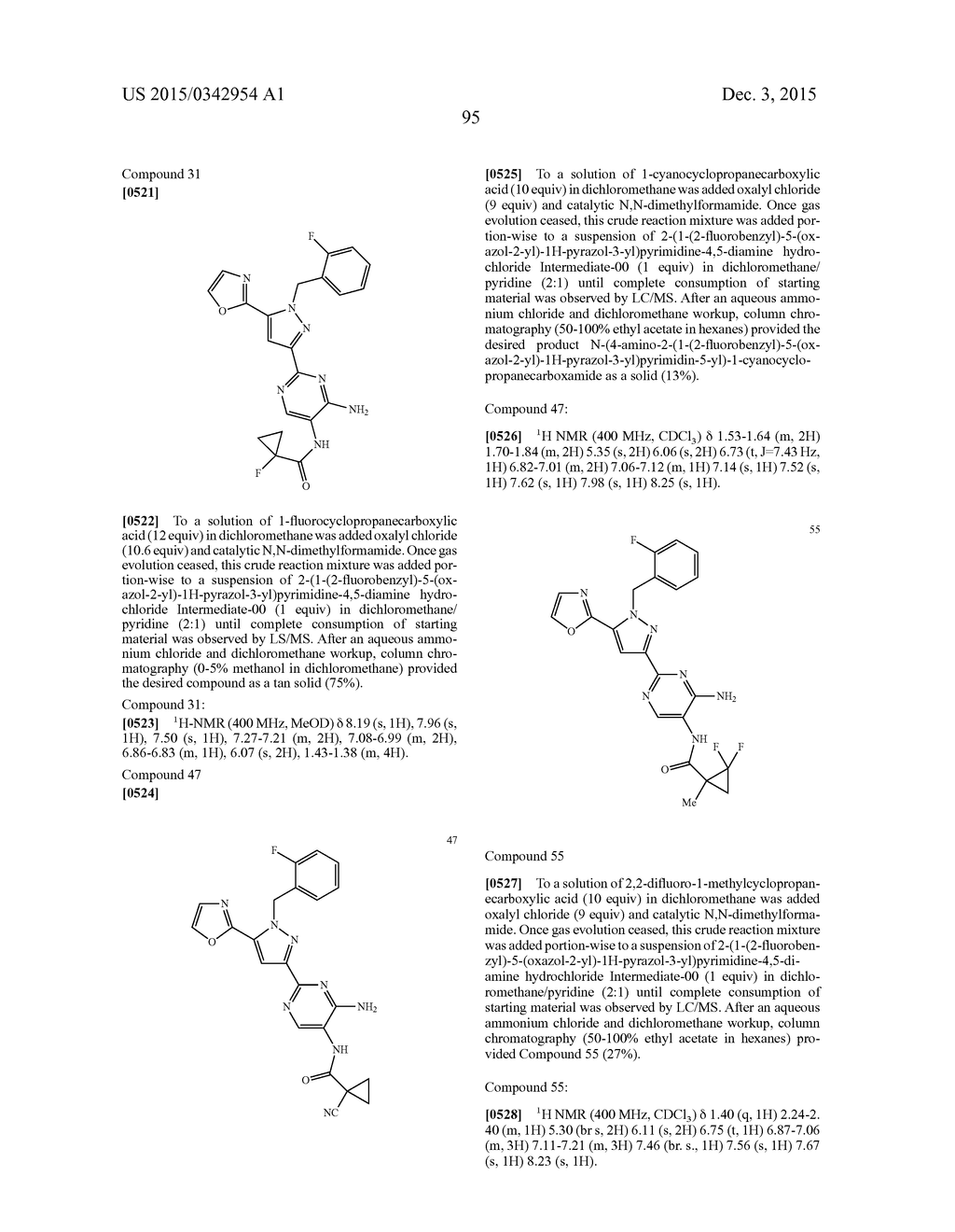 2-BENZYL, 3-(PYRIMIDIN-2-YL) SUBSTITUTED PYRAZOLES USEFUL AS SGC     STIMULATORS - diagram, schematic, and image 96