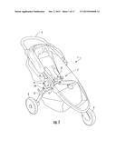 HINGE ASSEMBLY FOR FOLDING STROLLER diagram and image