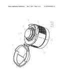 SINGLE PIECE BUTTON ACTUATED  DISPENSING CAP diagram and image