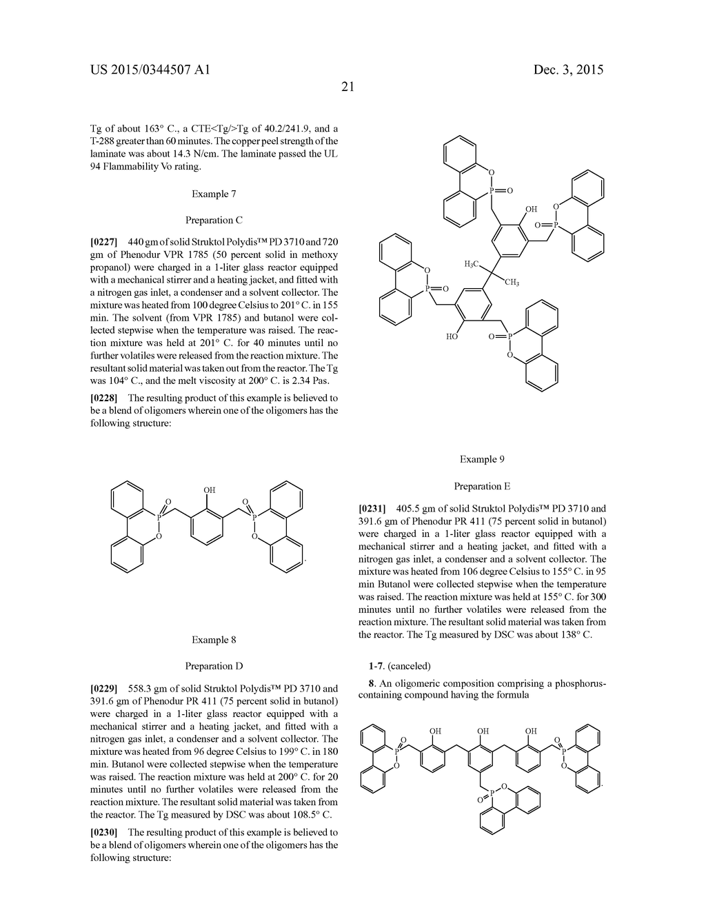 PHOSPHORUS-CONTAINING COMPOUNDS USEFUL FOR MAKING HALOGEN-FREE,     IGNITION-RESISTANT POLYMERS - diagram, schematic, and image 22