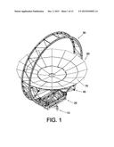 STRUCTURE FOR A DISH-TYPE POINT-BASED SOLAR CONCENTRATION SYSTEM, AND     CONCENTRATION SYSTEM INCLUDING SAID STRUCTURE diagram and image