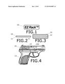 Cartridge racking device for an automatic pistol diagram and image