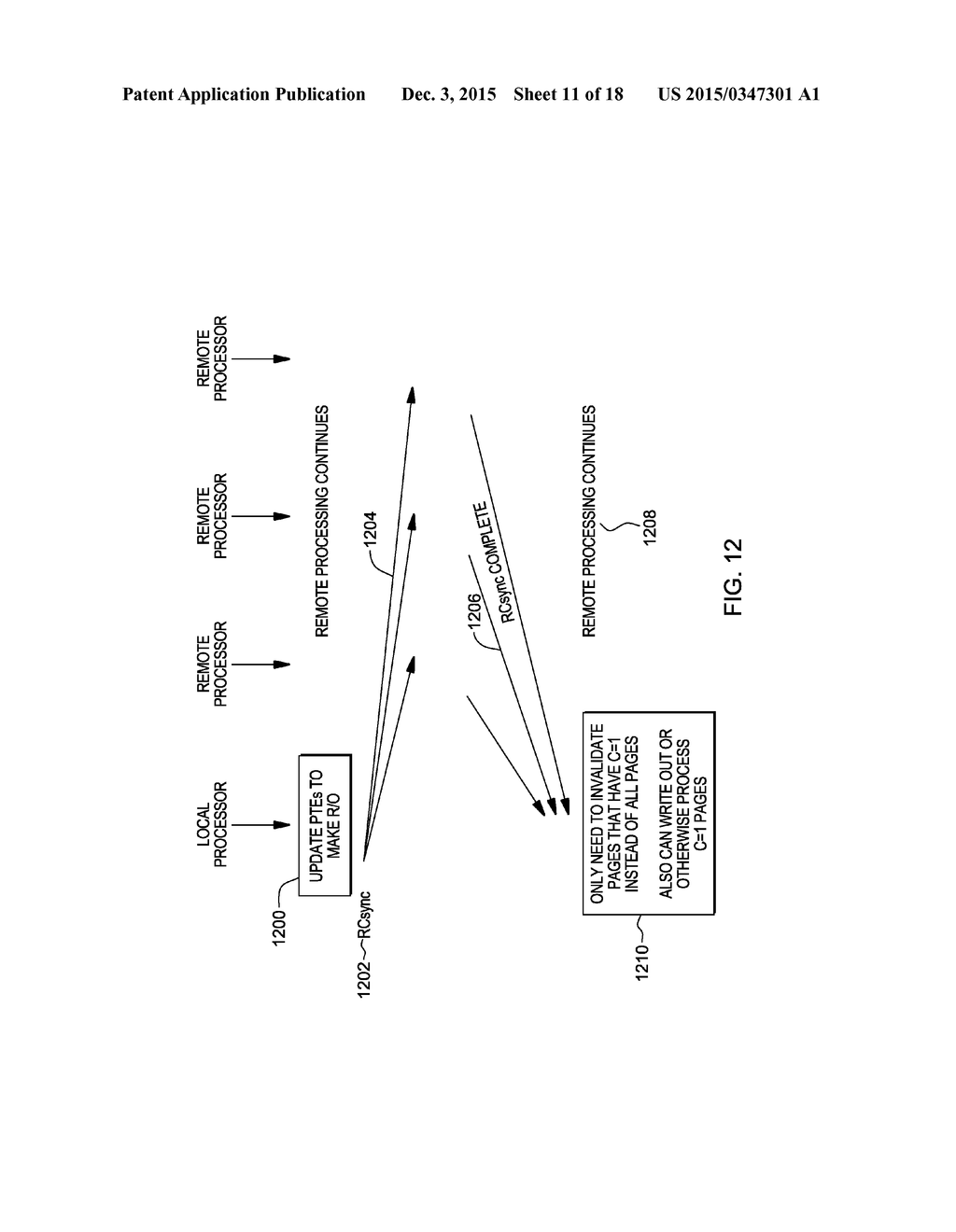 SYNCHRONIZING UPDATES OF PAGE TABLE STATUS INDICATORS AND PERFORMING BULK     OPERATIONS - diagram, schematic, and image 12