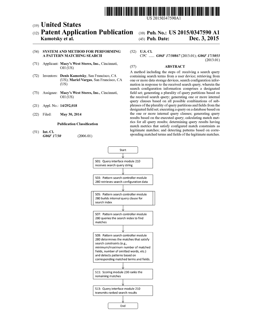 SYSTEM AND METHOD FOR PERFORMING A PATTERN MATCHING SEARCH - diagram, schematic, and image 01