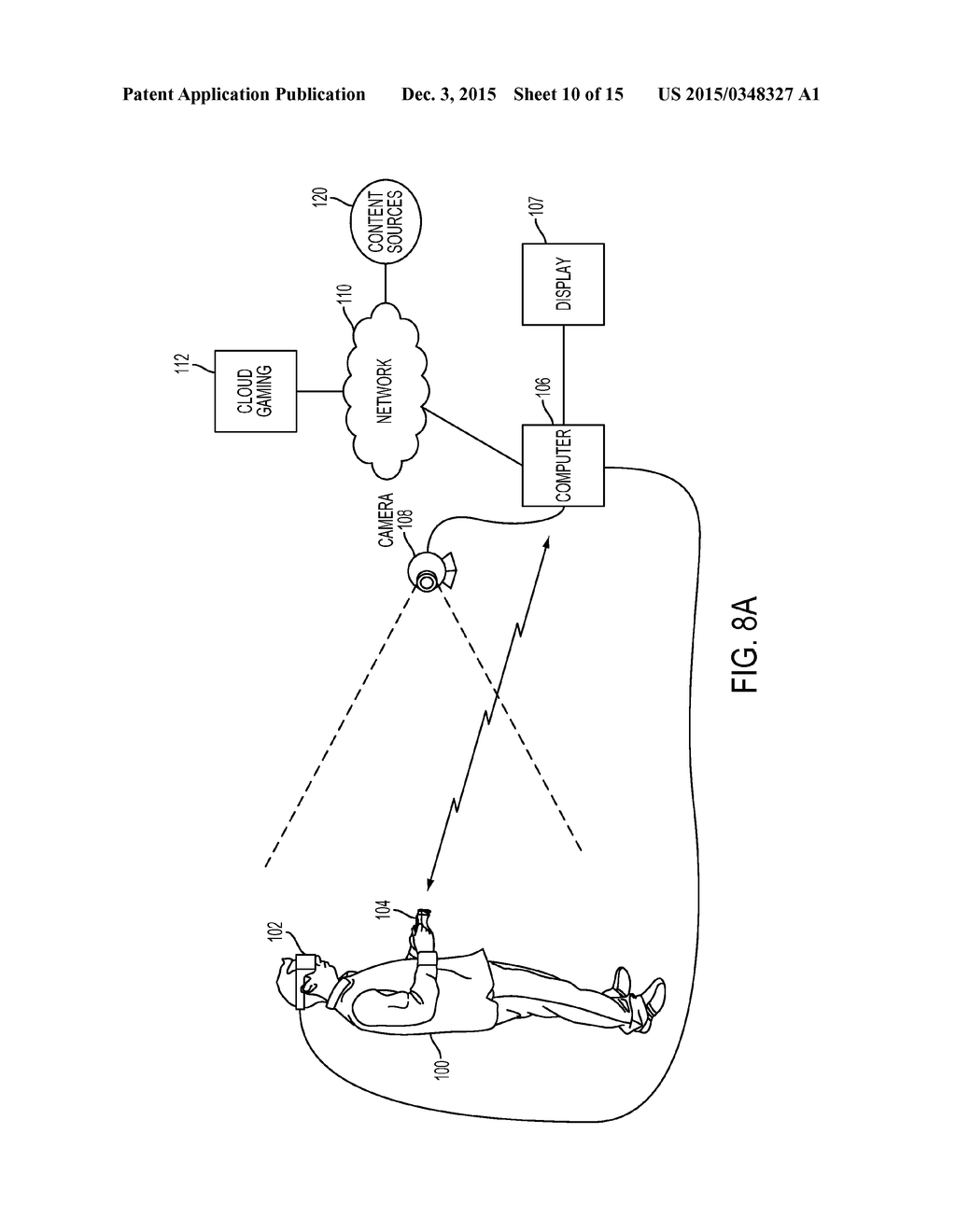 Head Mounted Device (HMD) System Having Interface With Mobile Computing     Device for Rendering Virtual Reality Content - diagram, schematic, and image 11