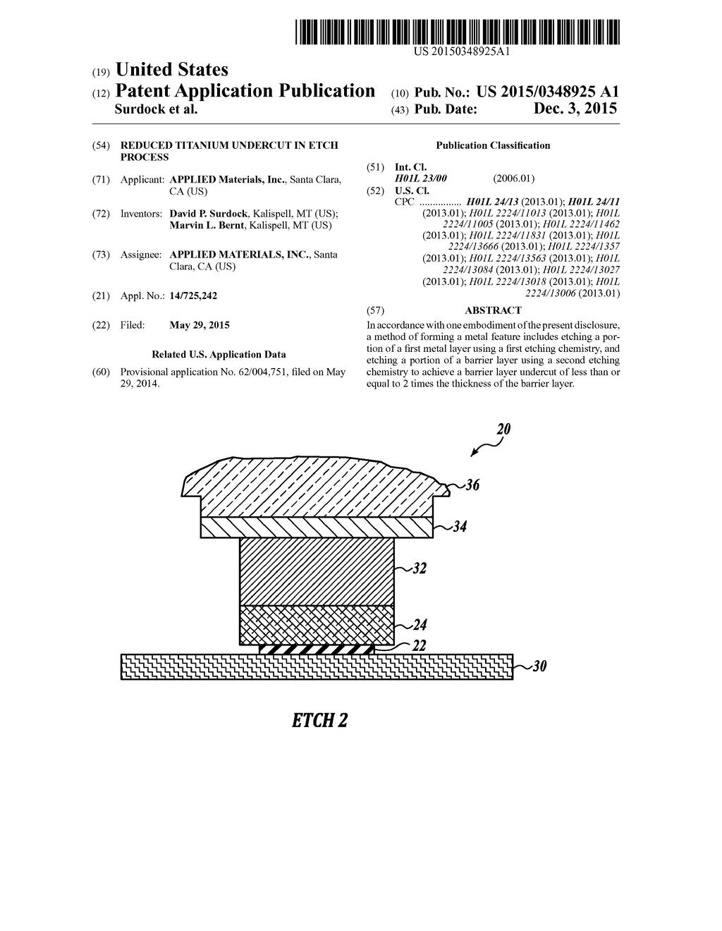 REDUCED TITANIUM UNDERCUT IN ETCH PROCESS - diagram, schematic, and image 01