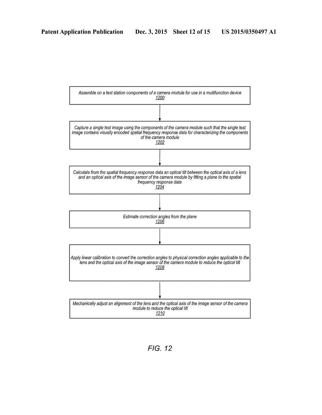 METHOD AND SYSTEM FOR A SINGLE FRAME CAMERA MODULE ACTIVE ALIGNMENT TILT     CORRECTION - diagram, schematic, and image 13