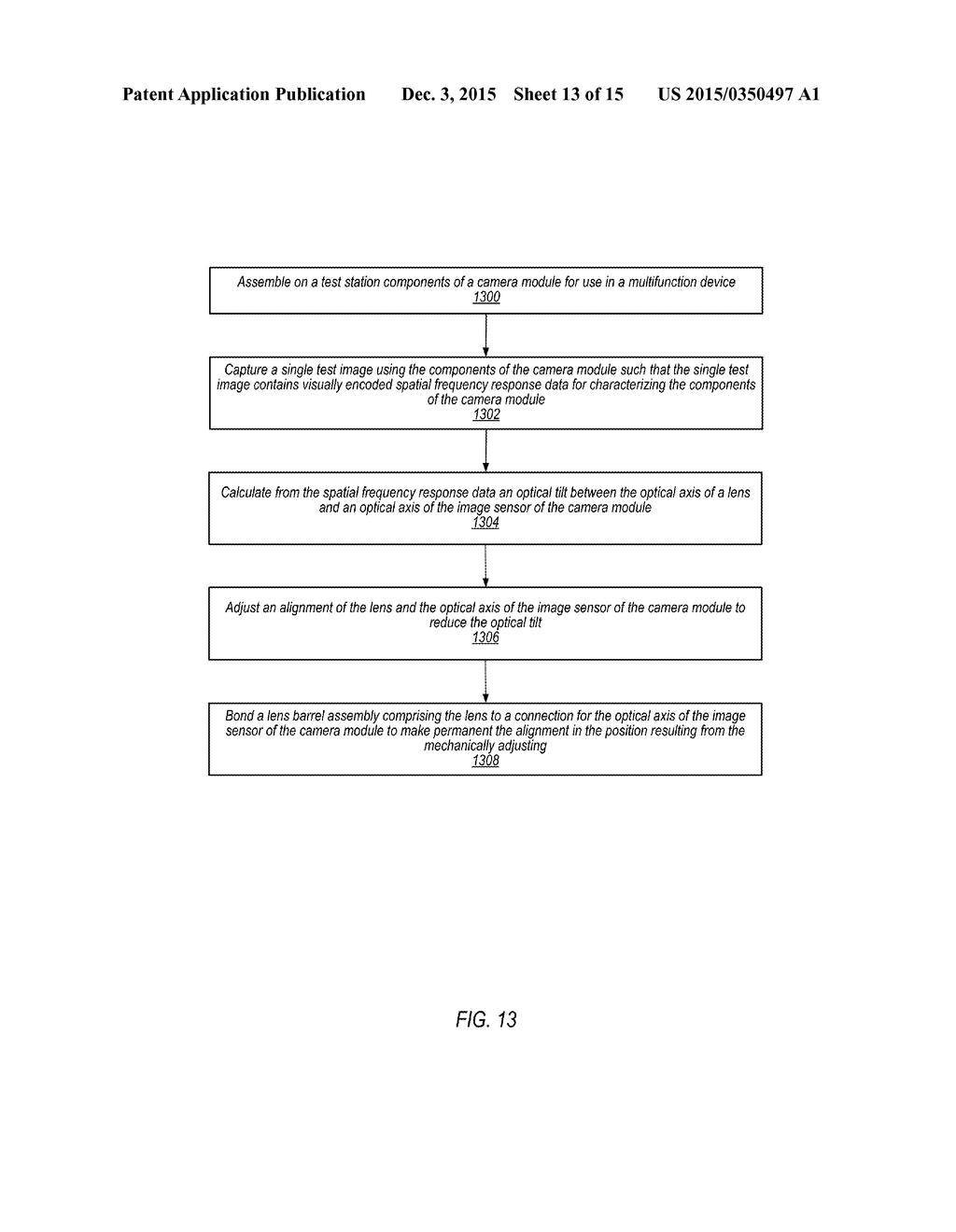 METHOD AND SYSTEM FOR A SINGLE FRAME CAMERA MODULE ACTIVE ALIGNMENT TILT     CORRECTION - diagram, schematic, and image 14