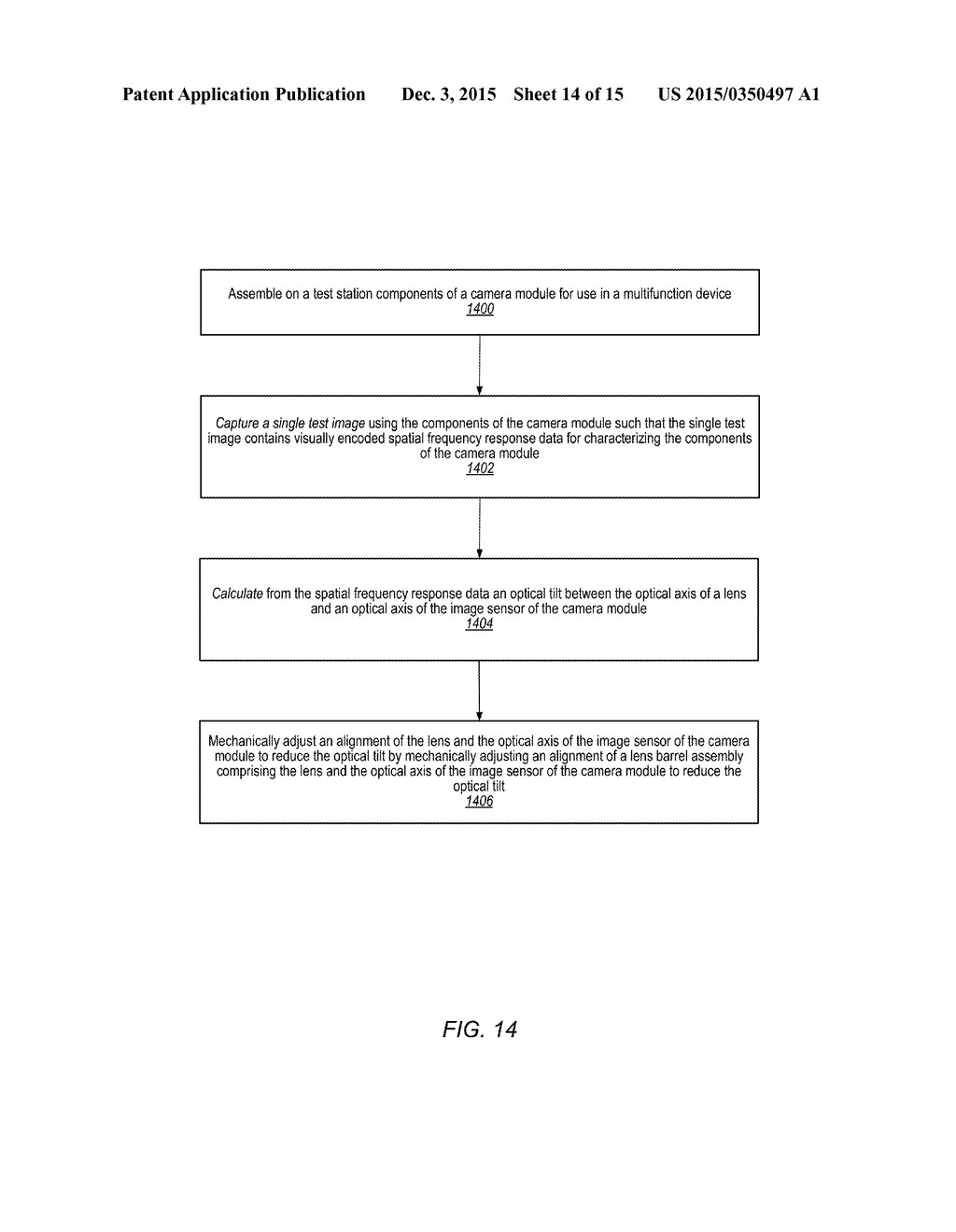 METHOD AND SYSTEM FOR A SINGLE FRAME CAMERA MODULE ACTIVE ALIGNMENT TILT     CORRECTION - diagram, schematic, and image 15