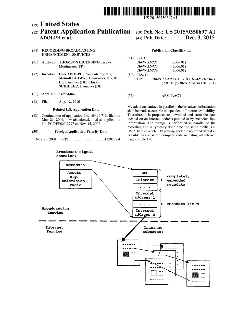 Recording broadcasting enhancement services - diagram, schematic, and image 01