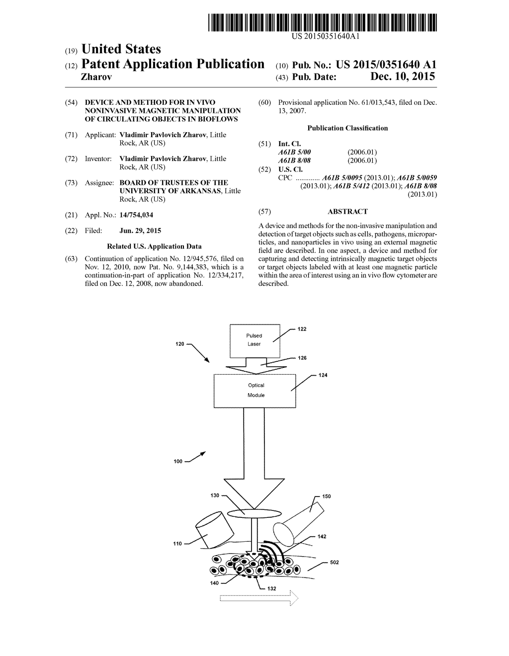 DEVICE AND METHOD FOR IN VIVO NONINVASIVE MAGNETIC MANIPULATION OF     CIRCULATING OBJECTS IN BIOFLOWS - diagram, schematic, and image 01