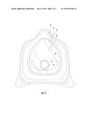 SINGLE USE BREATHING MASK WITH ADHESIVE GASKET diagram and image