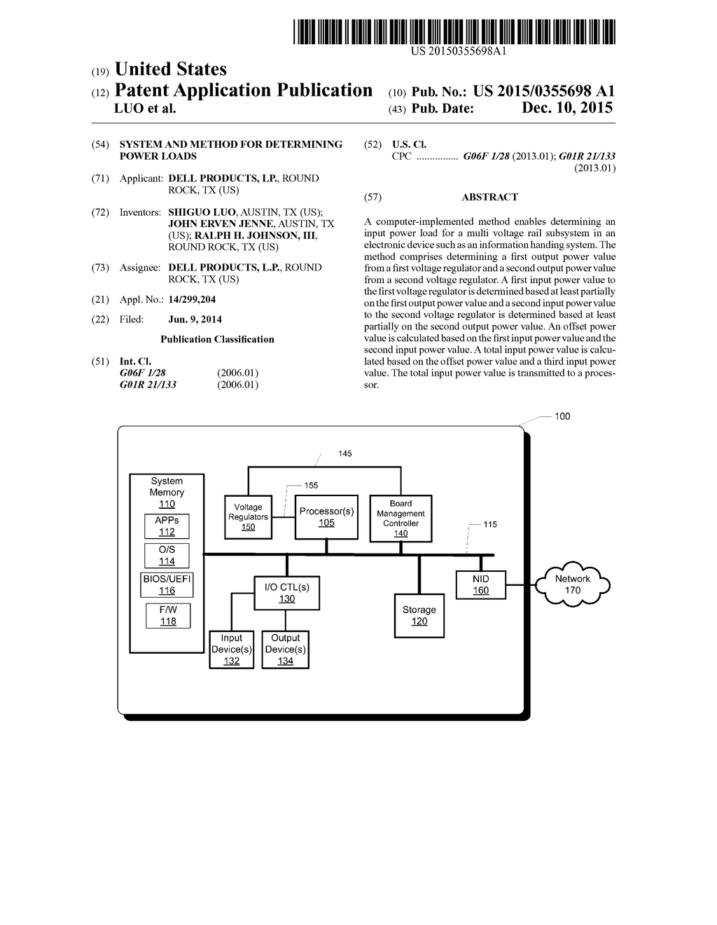 SYSTEM AND METHOD FOR DETERMINING POWER LOADS - diagram, schematic, and image 01