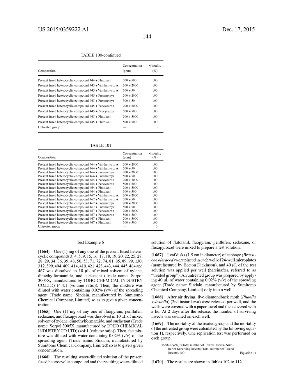 COMPOSITION AND METHOD FOR CONTROLLING PESTS - diagram, schematic, and image 145