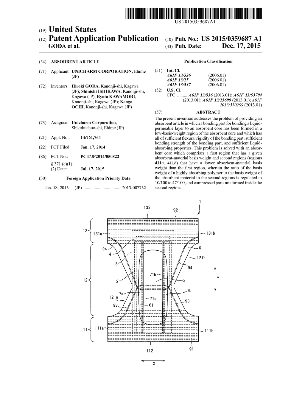 ABSORBENT ARTICLE - diagram, schematic, and image 01