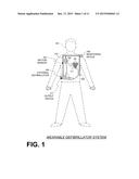 WEARABLE CARDIAC DEFIBRILLATOR RECEIVING INPUTS BY BEING DELIBERATELY     TAPPED & METHODS diagram and image