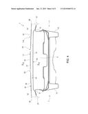 MOTOR VEHICLE BODY PROVIDED WITH A STRUCTURE FOR RECEIVING AND DRAINING     WATER diagram and image
