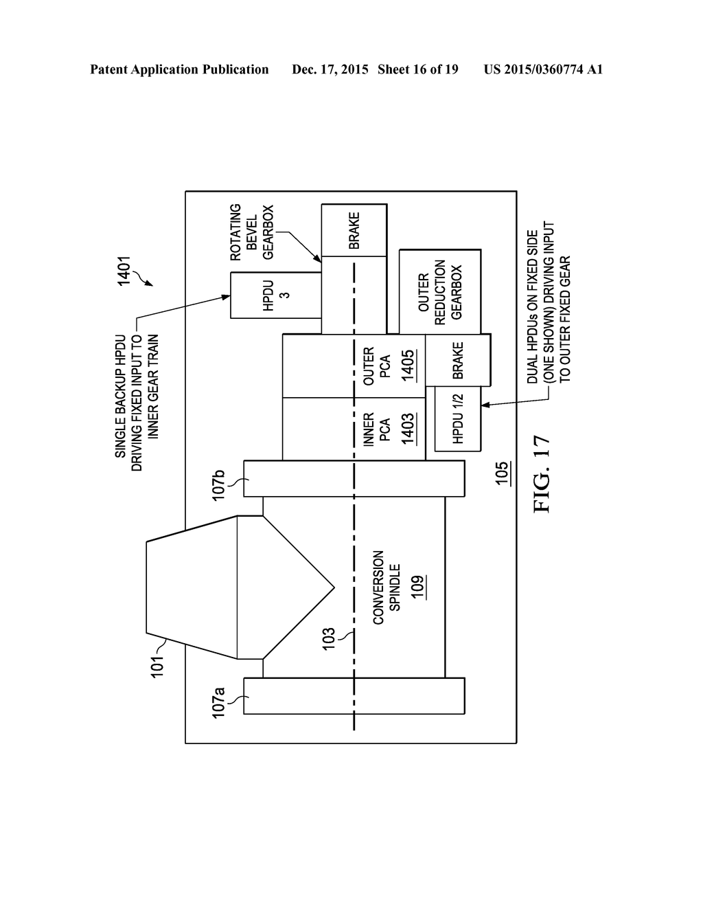 ROTARY PYLON CONVERSION ACTUATOR FOR TILTROTOR AIRCRAFT - diagram, schematic, and image 17