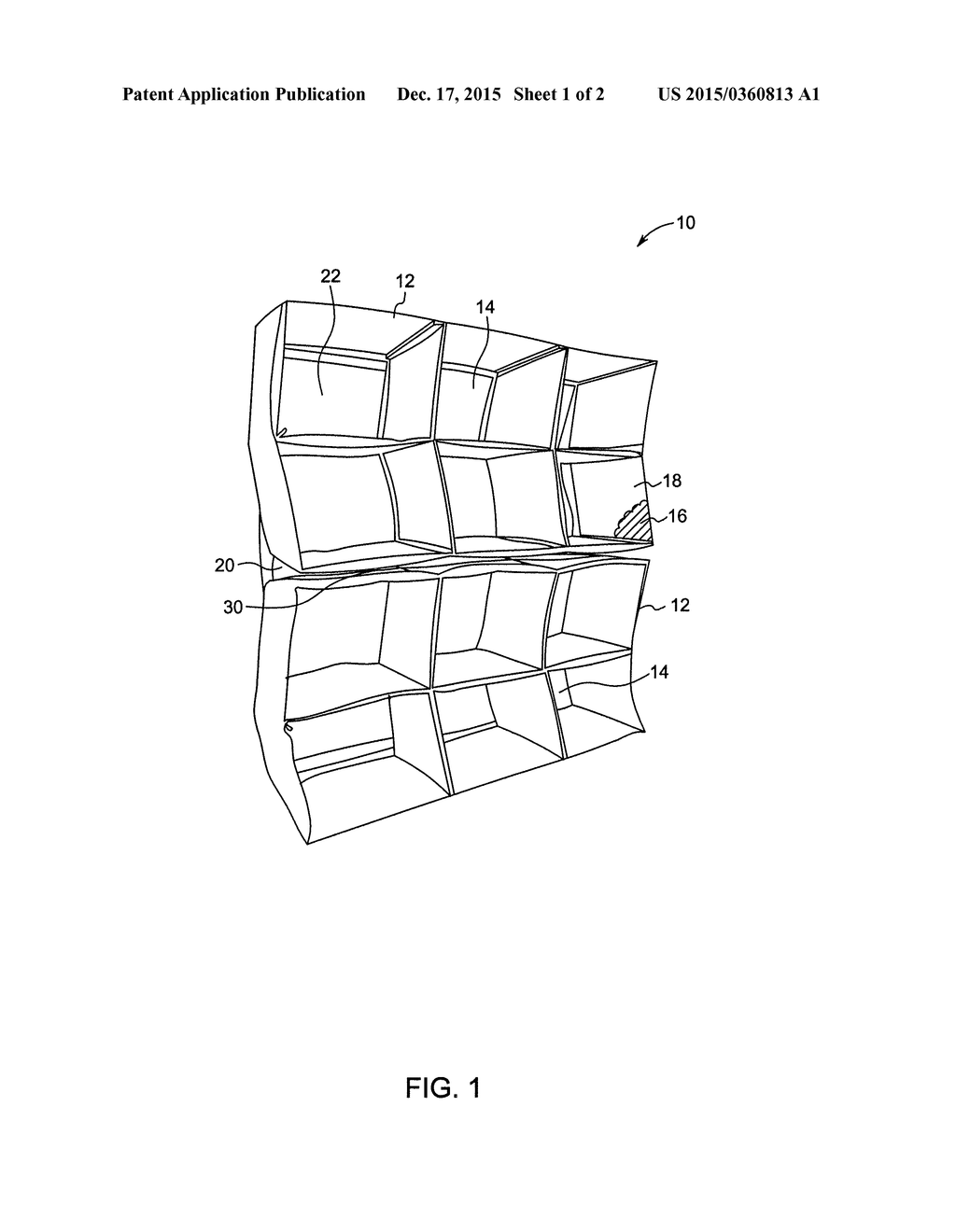 Apparatus, System and Methods For a Fold Down Multiple Cavity Divider - diagram, schematic, and image 02