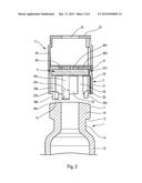 FASTENING DEVICE FOR SEALING A FLUID PRODUCT RESERVOIR diagram and image