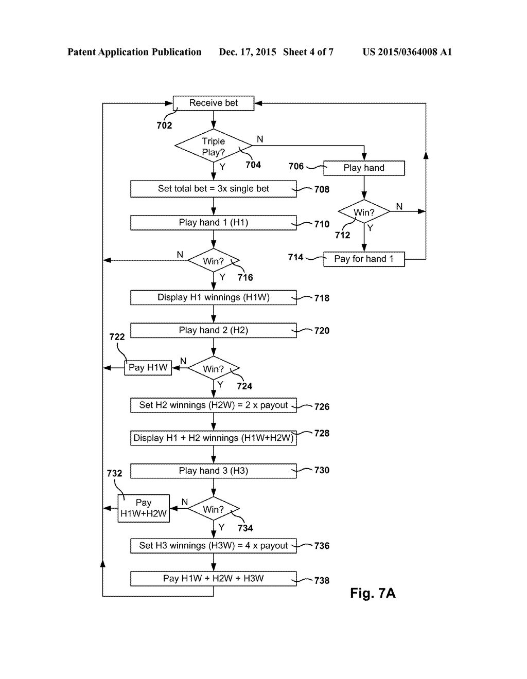 Multi-Hand Bet With Escalating Payouts - diagram, schematic, and image 05