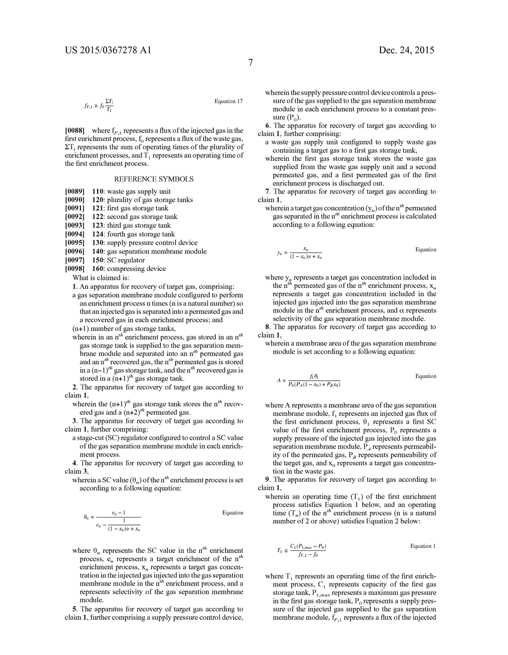 APPARATUS AND METHOD FOR RECOVERY OF TARGET GAS - diagram, schematic, and image 12