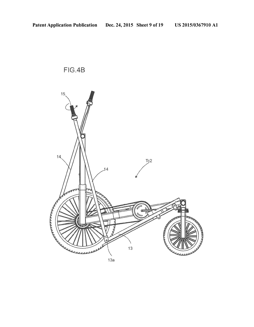 ELLIPTICAL DRIVE MECHANISM AND A STEERING MECHANISM, APPLICABLE TO     VELOCIPEDES IN GENERAL - diagram, schematic, and image 10