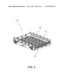 SYSTEM FOR THE TRANSPORT OF AN ARRAY OF A PLURALITY OF SELF-SUPPORTING     CONTAINERS FOR LIQUIDS diagram and image