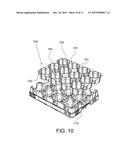 SYSTEM FOR THE TRANSPORT OF AN ARRAY OF A PLURALITY OF SELF-SUPPORTING     CONTAINERS FOR LIQUIDS diagram and image