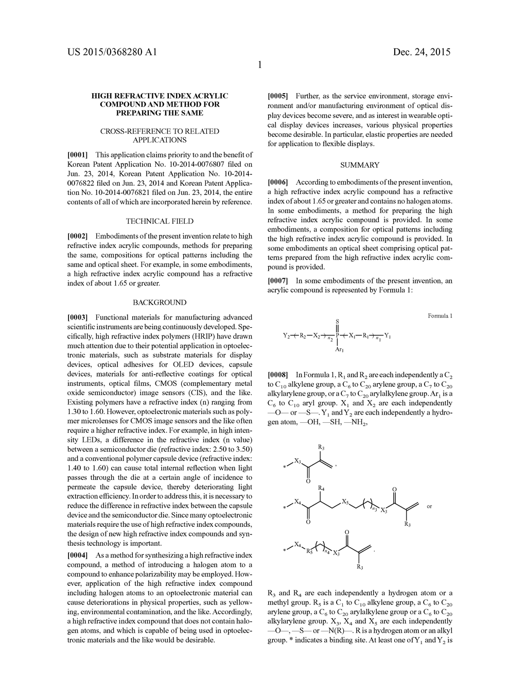 HIGH REFRACTIVE INDEX ACRYLIC COMPOUND AND METHOD FOR PREPARING THE SAME - diagram, schematic, and image 03