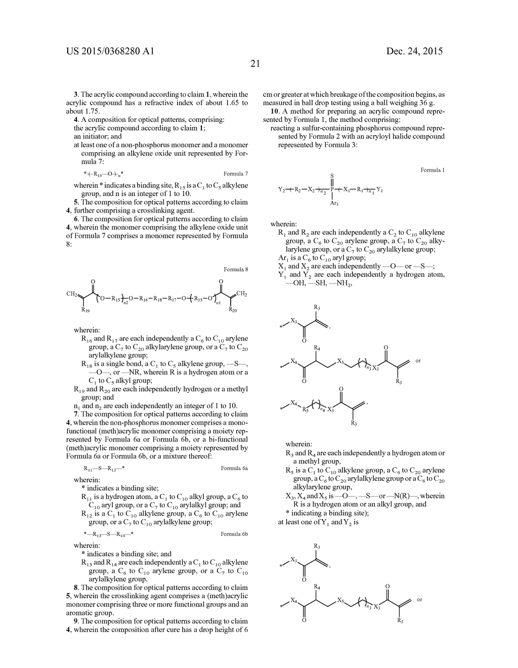 HIGH REFRACTIVE INDEX ACRYLIC COMPOUND AND METHOD FOR PREPARING THE SAME - diagram, schematic, and image 23