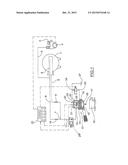 DEVICE FOR WETTING A DOSE OF GROUND COFFEE IN COFFEE MACHINES HAVING A     HEATING ELEMENT ON THE DISPENSER UNIT, AND WETTING PROCESS diagram and image