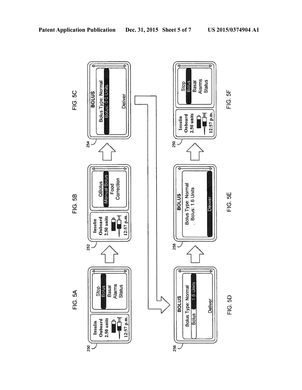 SYSTEM AND METHOD FOR INSULIN PUMP MEDICAL DEVICE INCLUDING A SLIDER     ASSEMBLY WHEREIN IMAGES ON DISPLAY ALLOW FOR HIGHLIGHTING AND MAGNIFYING     IMAGES - diagram, schematic, and image 06