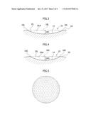 GOLF BALL HAVING OVAL DIMPLES diagram and image