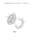 BICYCLE WHEEL HUB WITH MOLDED SPOKE HOLES diagram and image