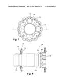 BICYCLE WHEEL HUB WITH MOLDED SPOKE HOLES diagram and image