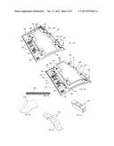 AEROPLANE EQUIPPED WITH AN INTERNAL ESCAPE HATCH HAVING A DOUBLE OPENING     CONTROLLER diagram and image