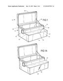 PORTABLE COOLER CONTAINER WITH SHELF ASSEMBLY diagram and image