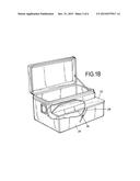 PORTABLE COOLER CONTAINER WITH SHELF ASSEMBLY diagram and image