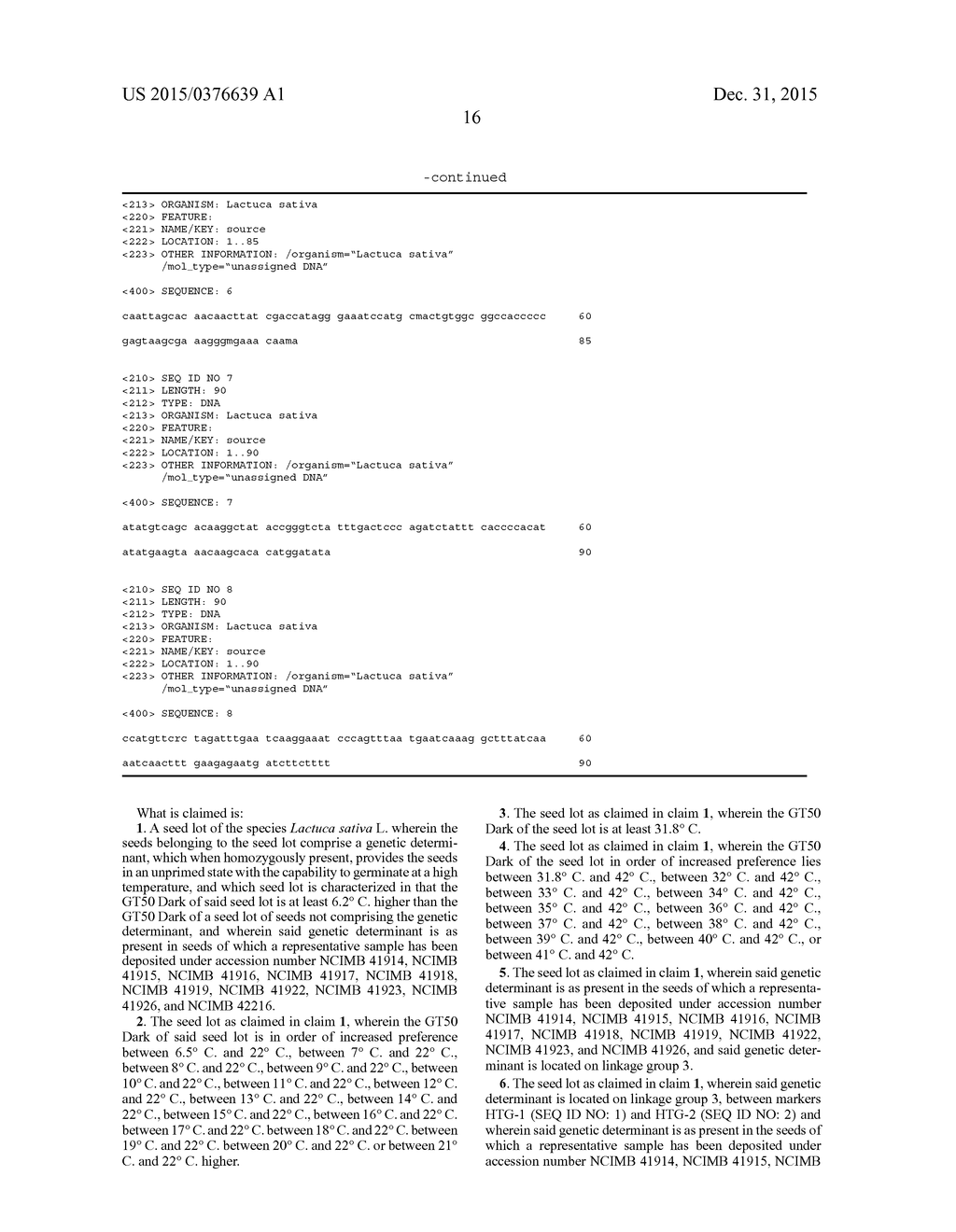 HIGH TEMPERATURE GERMINATING LETTUCE SEEDS - diagram, schematic, and image 19