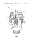 DOWNHOLE TOOLS HAVING FEATURES FOR REDUCING BALLING, AND METHODS OF     FORMING SUCH TOOLS diagram and image