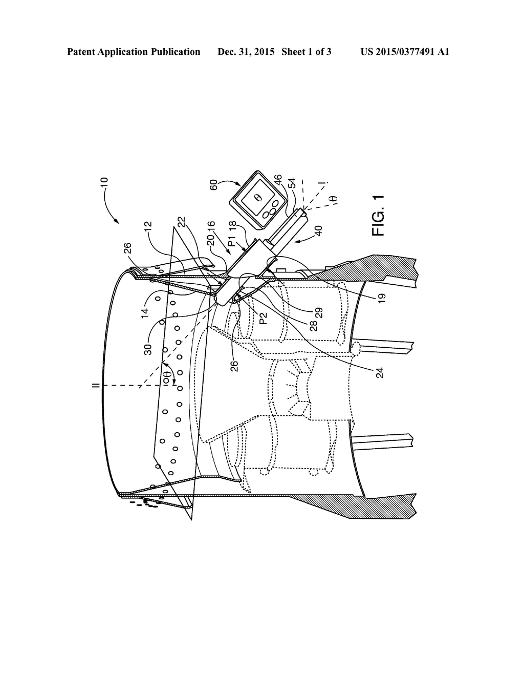 COMBUSTION TURBINE ENGINE COMBUSTOR BASKET IGNITER PORT ALIGNMENT     VERIFICATION TOOL AND METHOD FOR VALIDATING IGNITER ALIGNMENT - diagram, schematic, and image 02