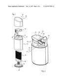 DISPENSING DEVICE FOR HOLDING AND DISPENSING STRIP-LIKE OBJECTS diagram and image